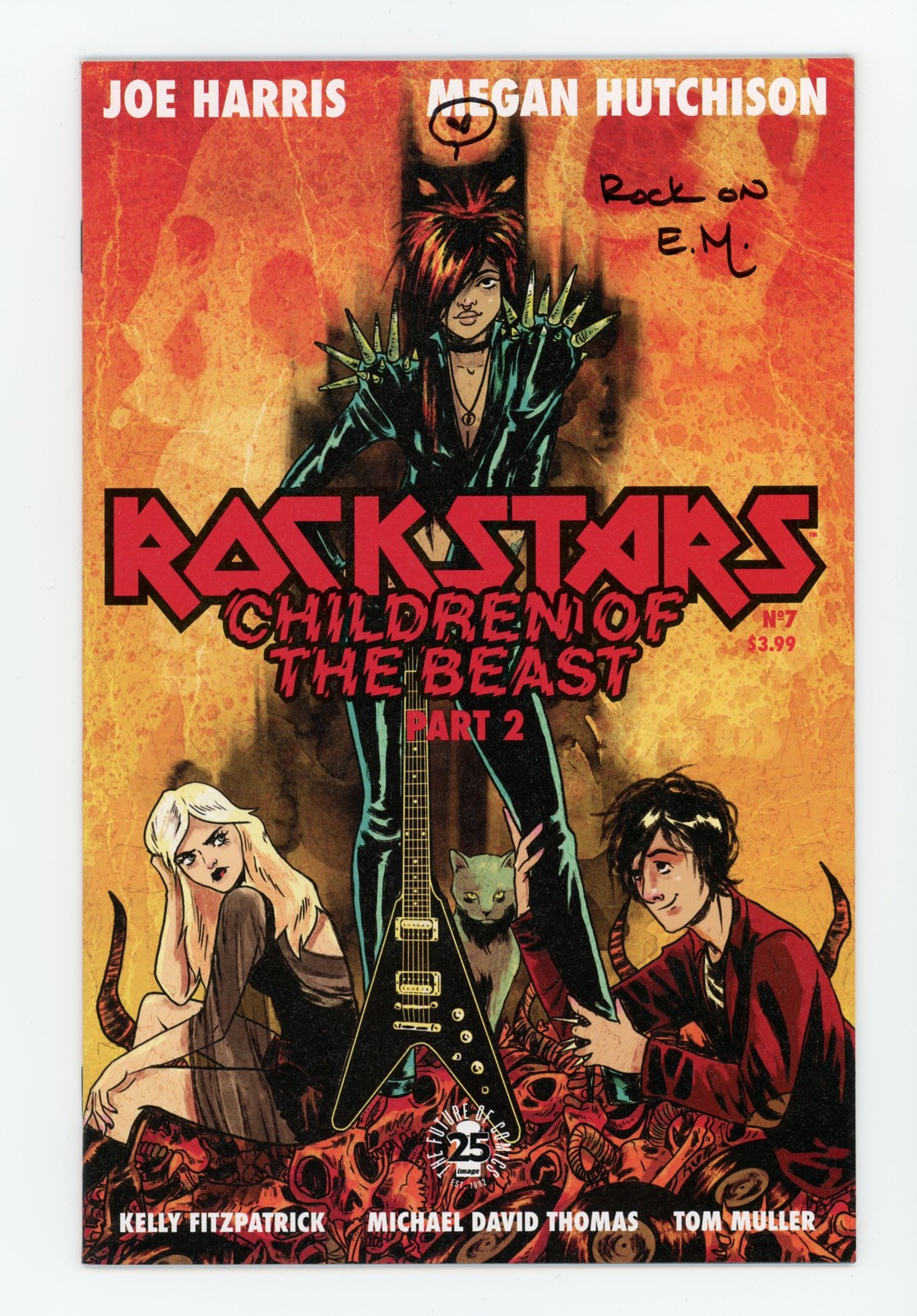 Rockstars #7 quasi nuovo + firmato Megan Hutchison 2017 immagine fumetti