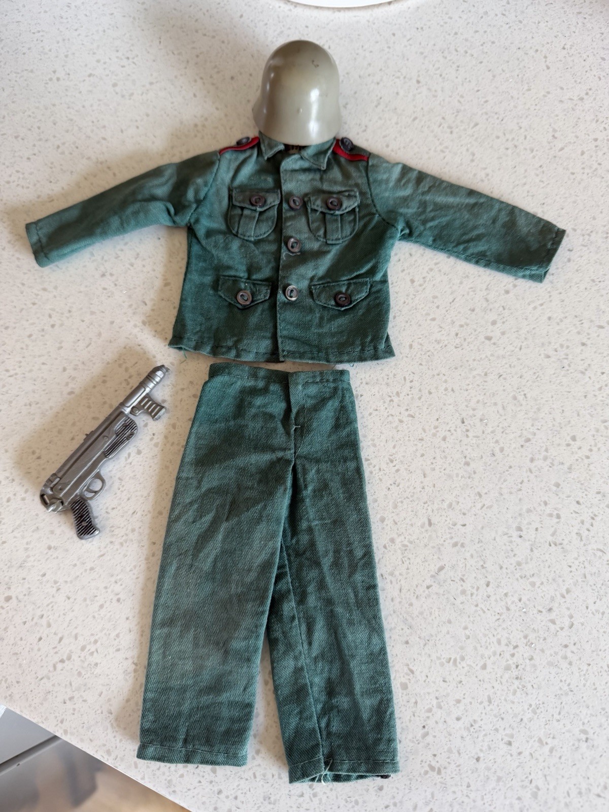 Tunica, camicia e pantaloni vintage Action Man Stormtrooper tedesco Colditz 