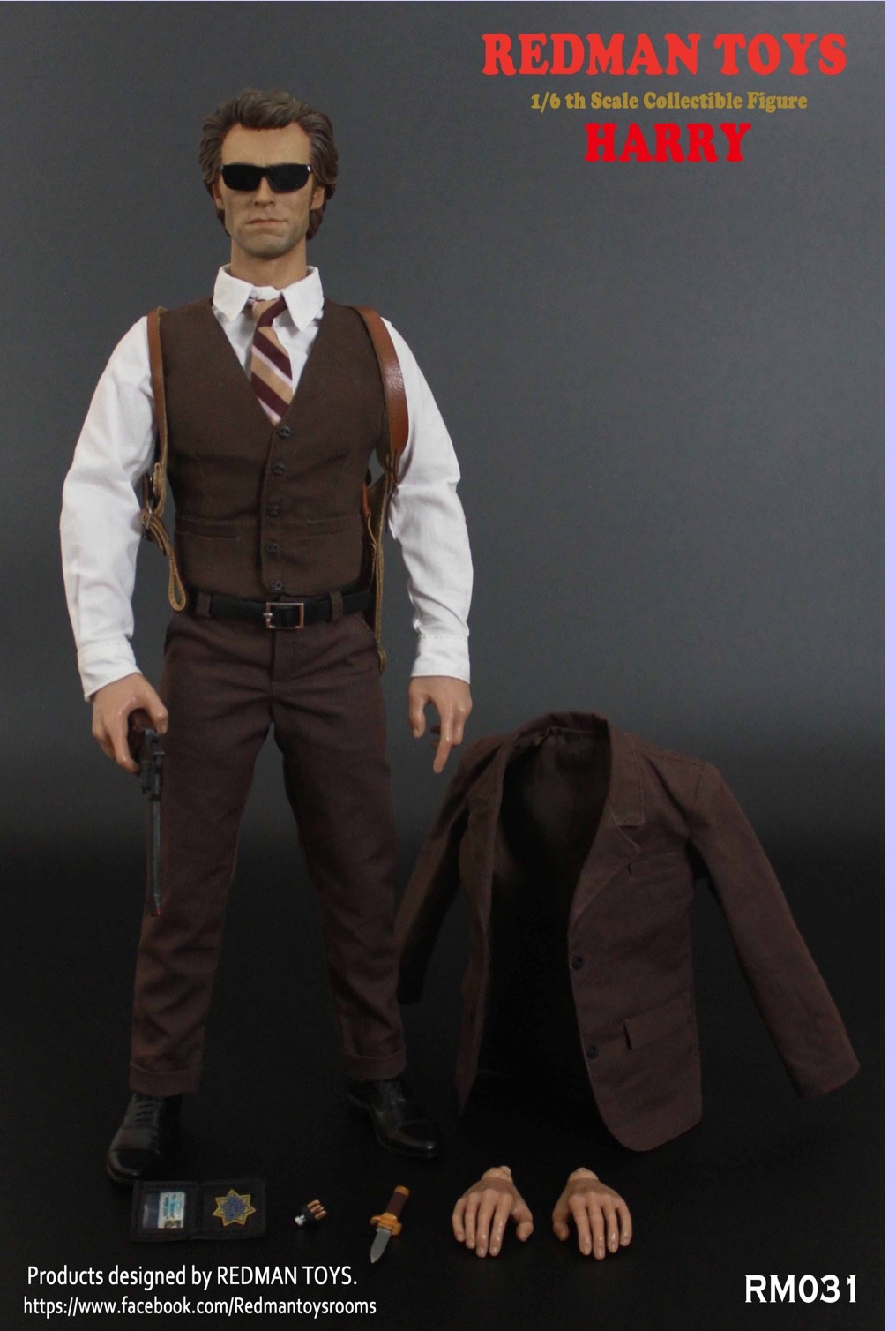 REDMAN TOYS 1/6 : ACTION FIGURE RM031 ISPETTORE HARRY NUOVO HOT TOYS THREEA 3A