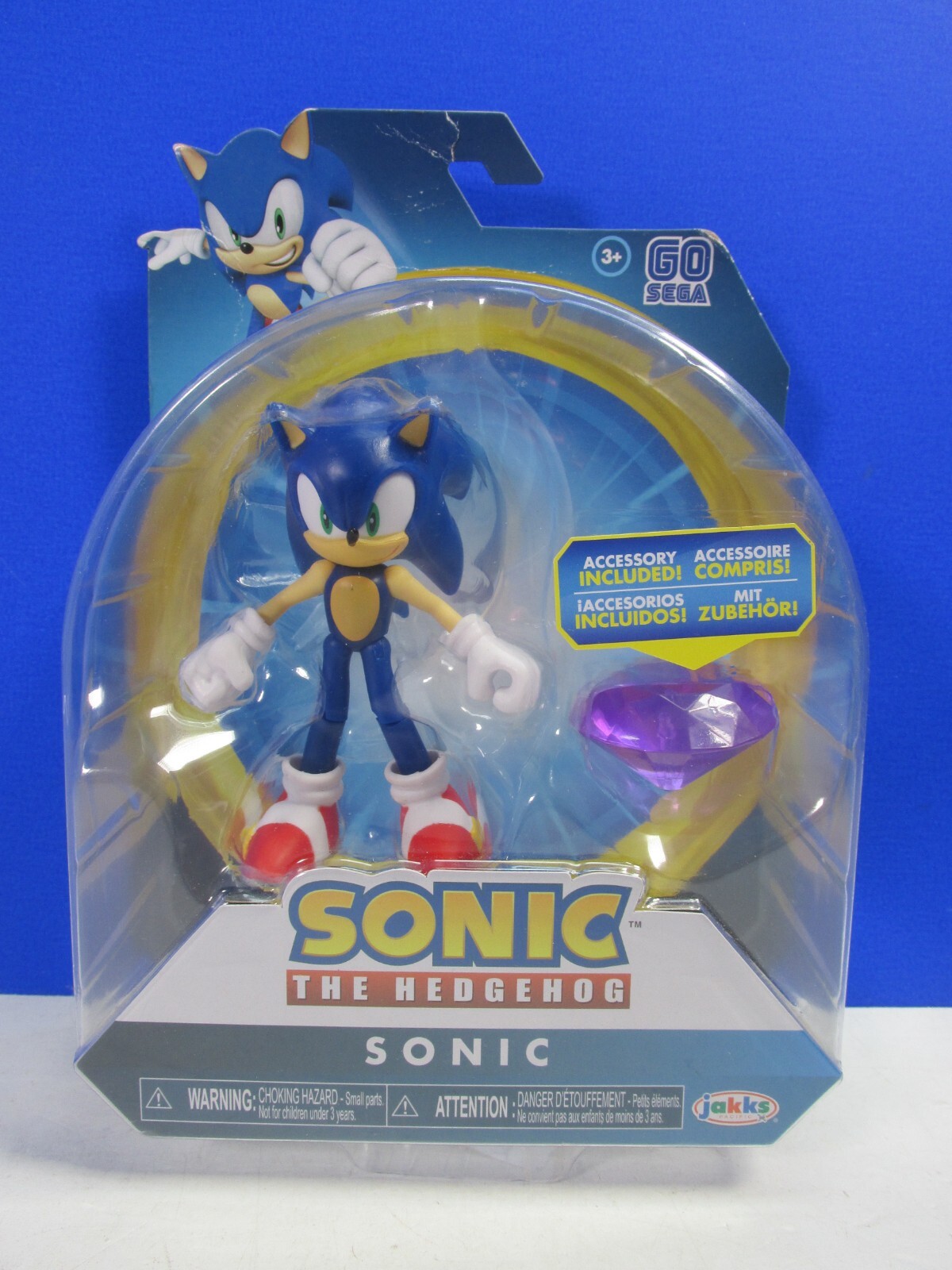 sega SONIC THE HEDGEHOG ACTION FIGURE 4" UFFICIALE giocattolo JAKKS viola caos smeraldo