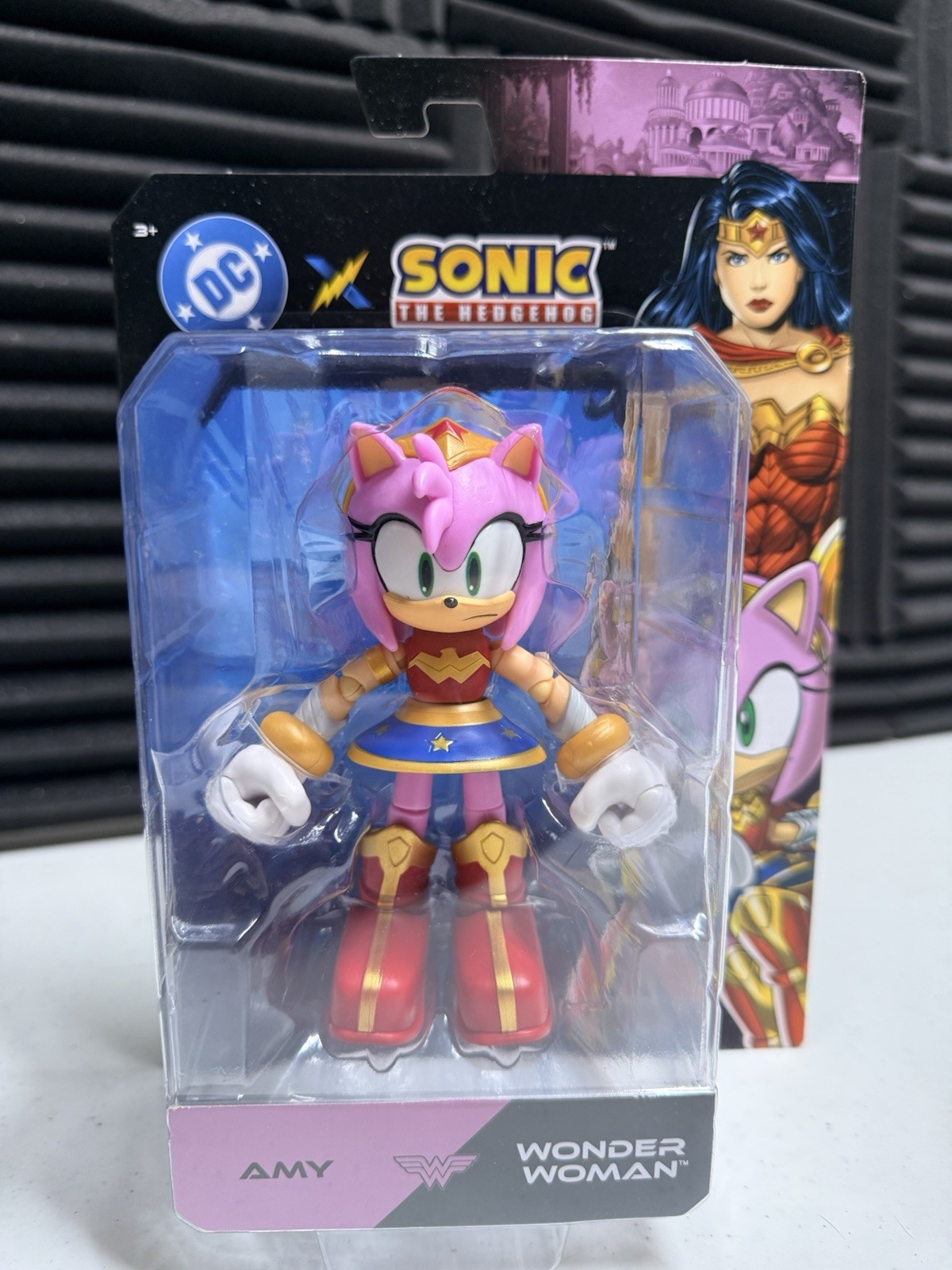 DC x Sonic the Hedgehog Amy Rose as Wonder Woman Modellino 5" Jakks Pacific