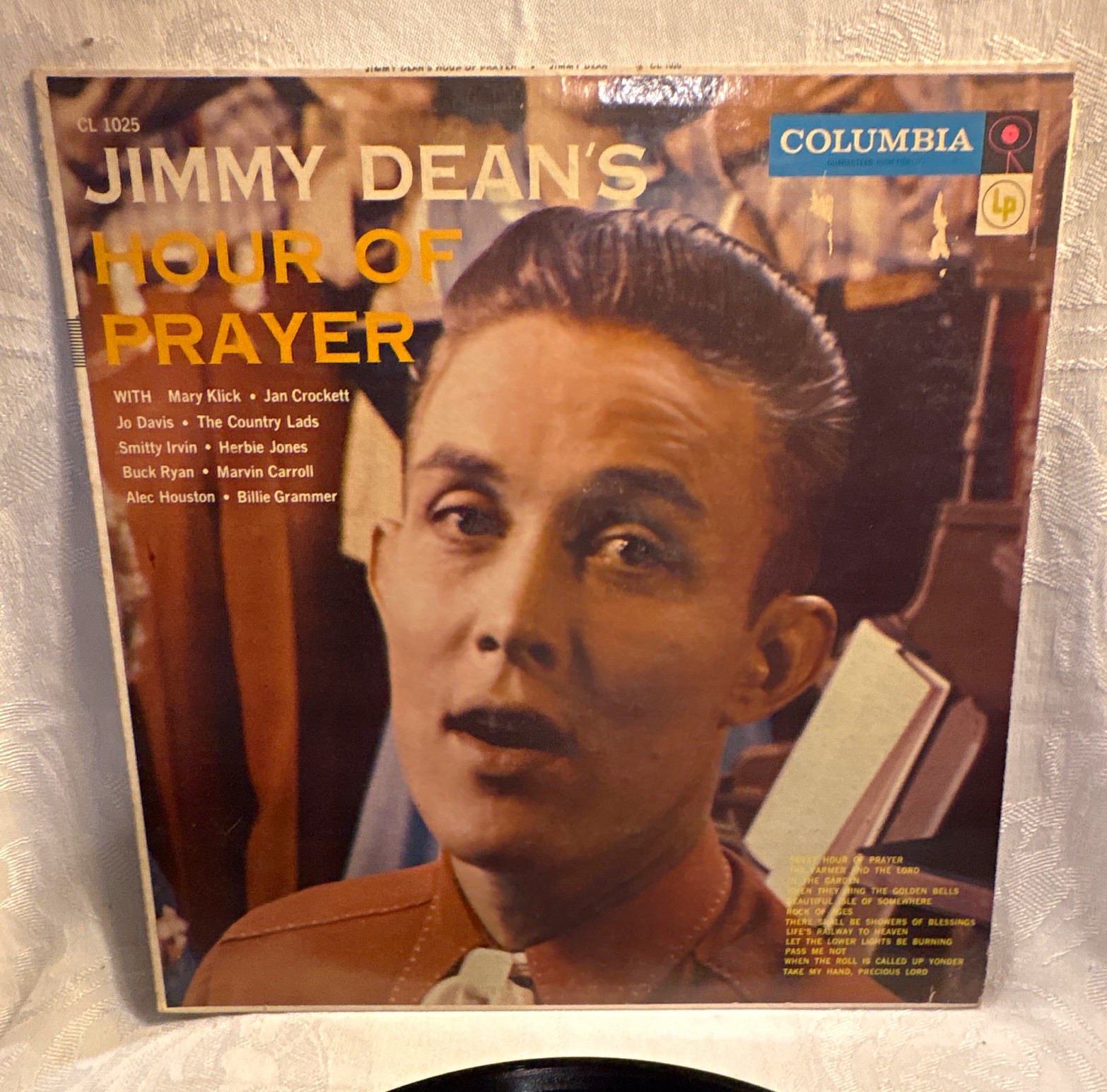 Columbia Jimmy Dean Jimmy Dean's Hour of Prayer 33rpm Vinyl Album Gospel