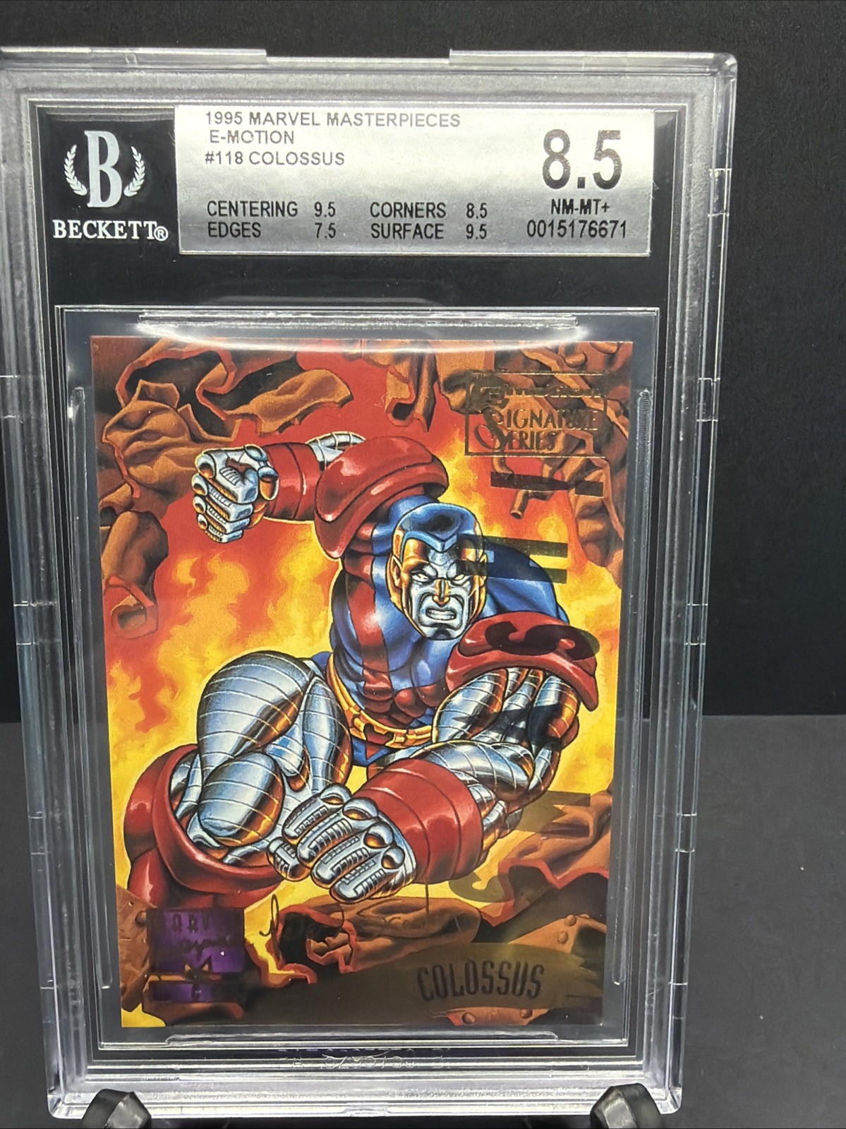 1995 Marvel Masterpieces Colossus #118 BGS 8,5 NM-MT+ Emozione