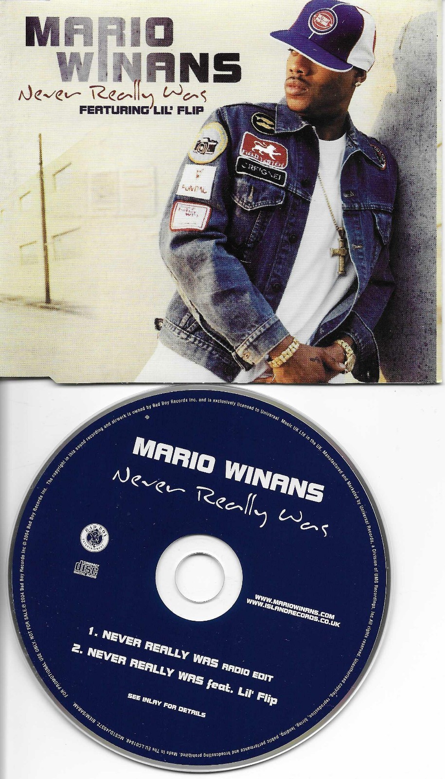 MARIO WINANS & LIL FLIP Never Really Was w/EDIT Europe PROMO CD Single USA Seler