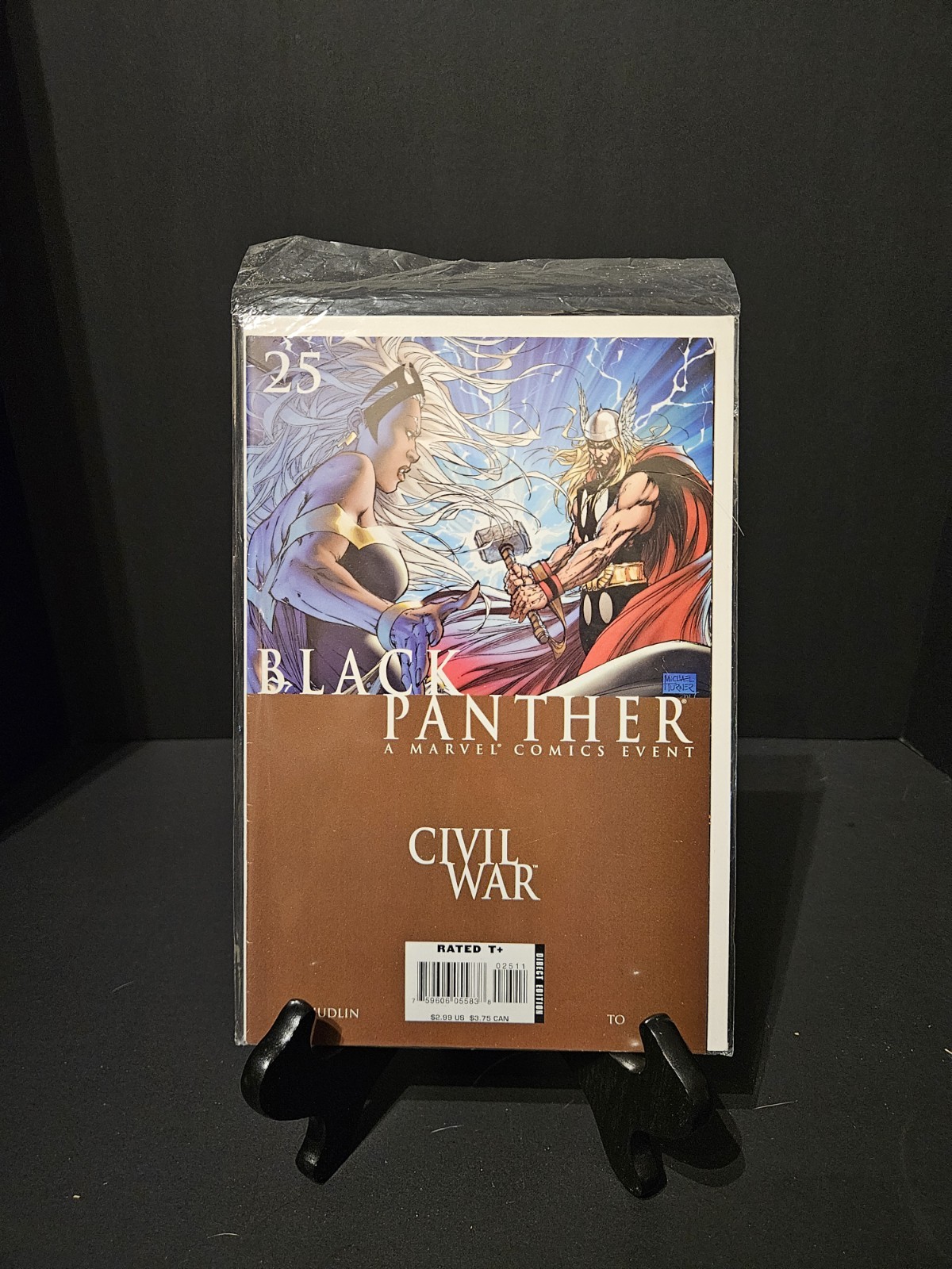 BLACK PANTHER 25 GUERRA CIVILE (MARVEL 2007) COPERTINA MICHAEL TURNER