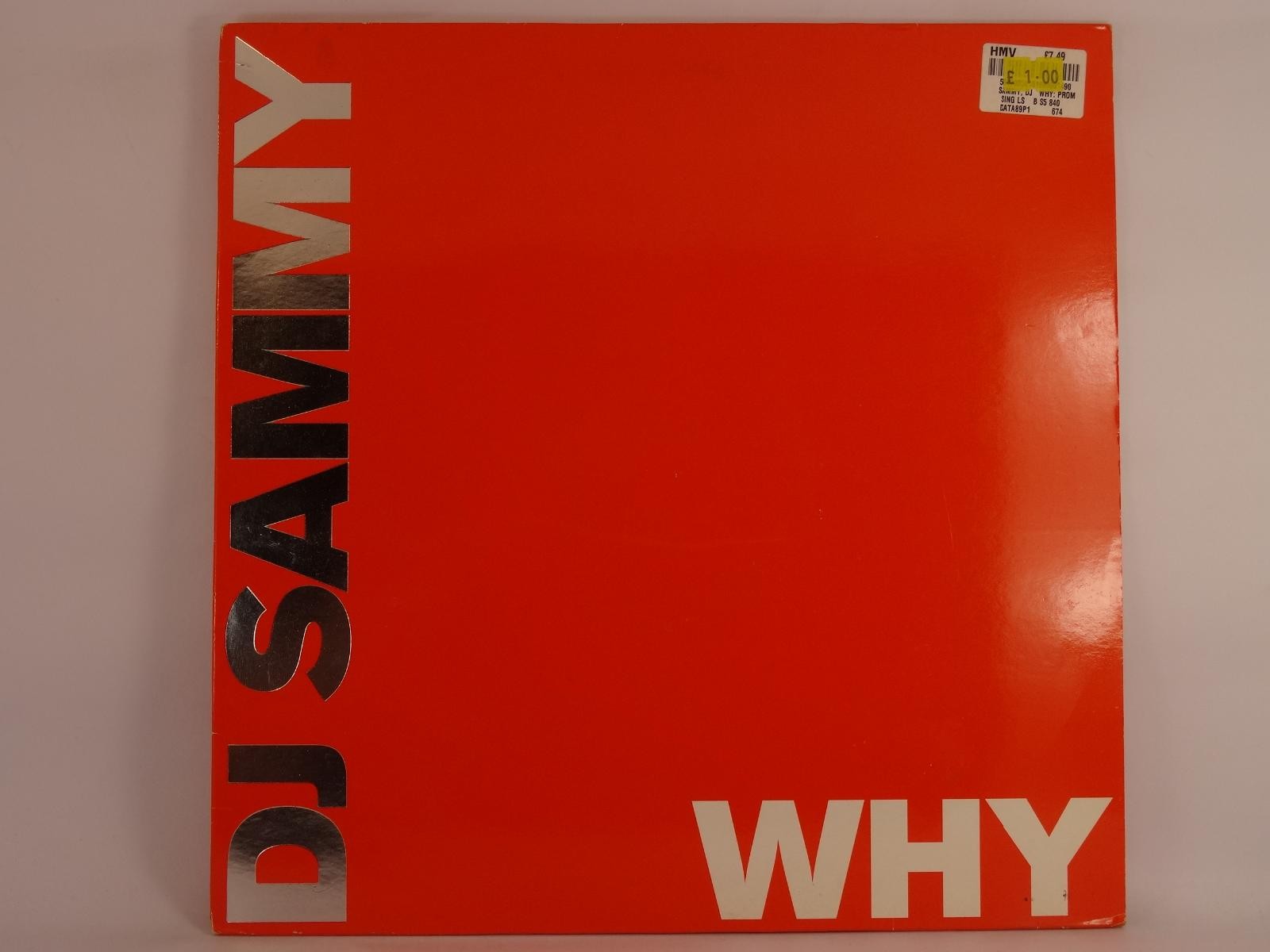 DJ SAMMY WHY (WHITE VINYL) (155) 3 Track Promo 12" Single plus Picture Sleeve MI