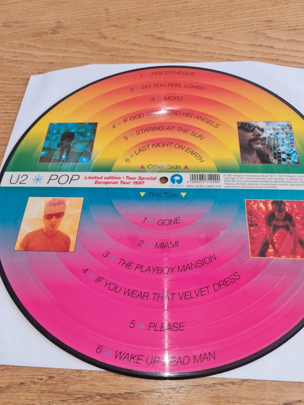 U2 Pop Album Picture Disc 1997