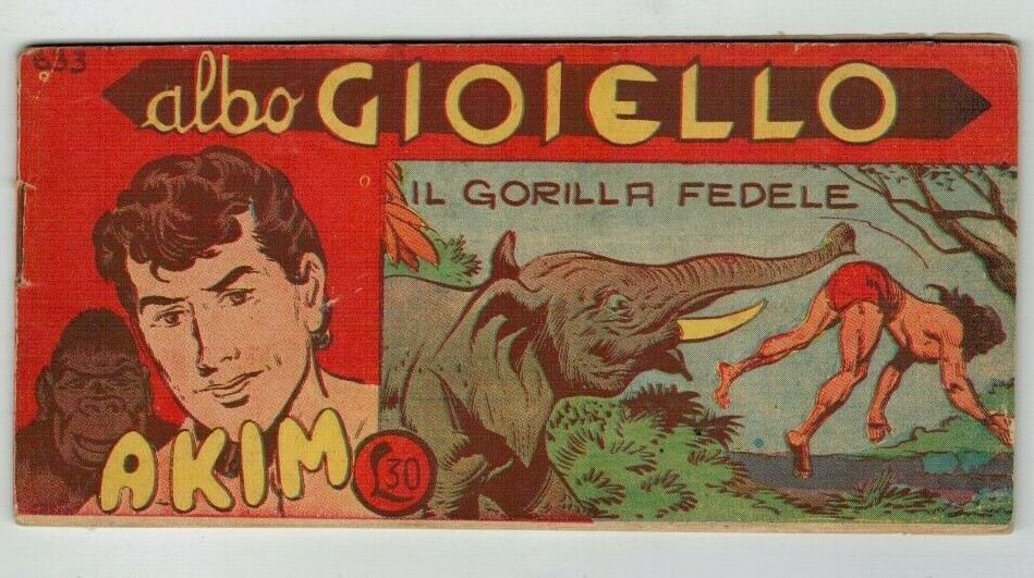 STRISCIA AKIM ALBO GIOIELLO ORIGINALE N.633 DEL 1964-EDIZIONI TOMASINA