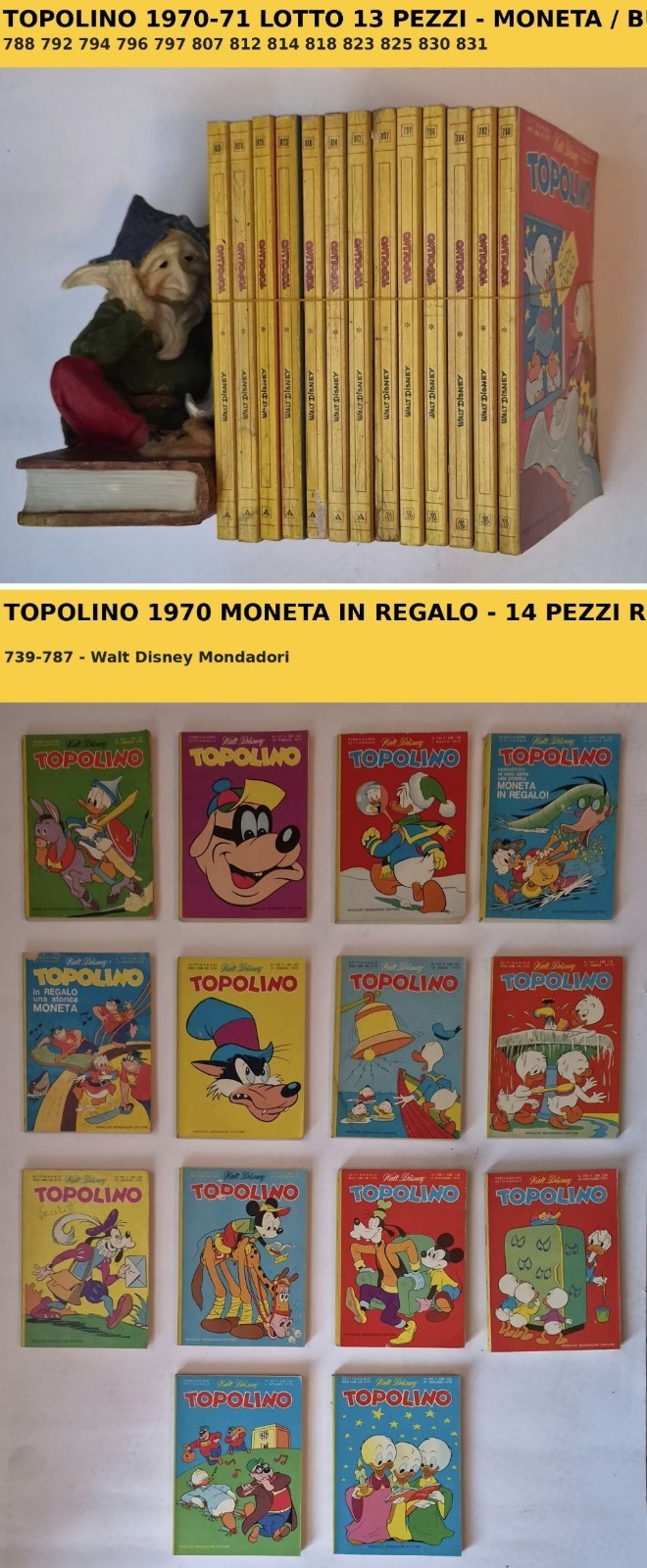 Lotto 14 TOPOLINO 1970 - 742 743 744 752 754 760 763 764 769 777 780 783 784 787