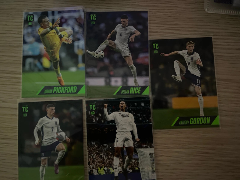 Lot 5 cartes Angleterre topps foot bellingham