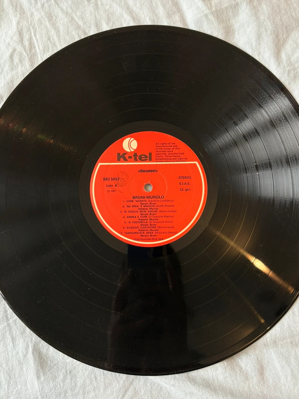 Vinile 33 giri Bruni Murolo K-tel