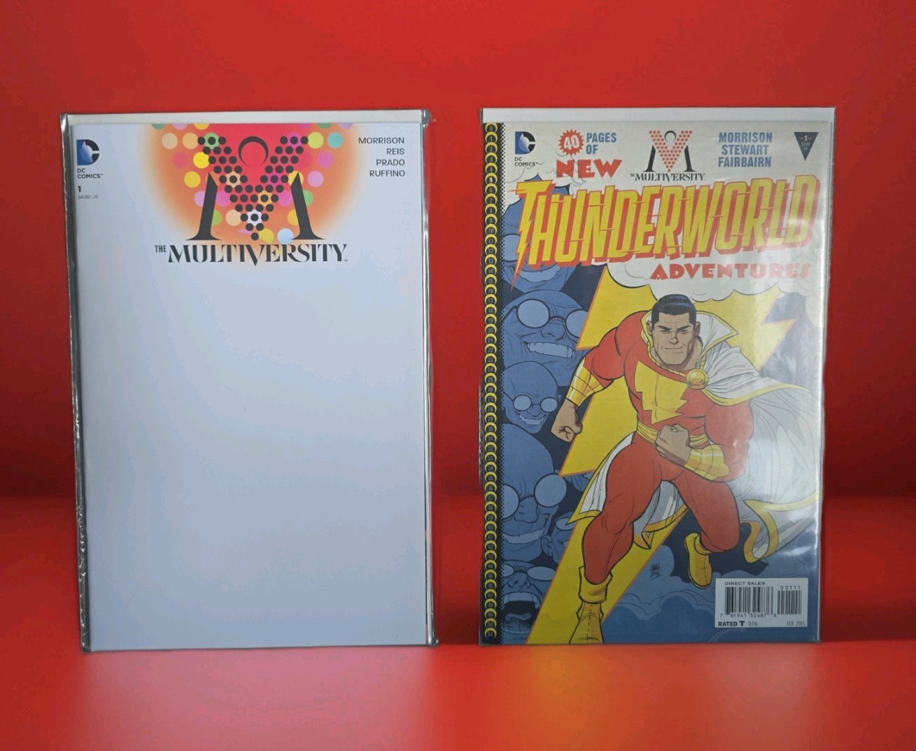 THE MULTIVERSITY #1 RARE BLANK SKETCH VARI. + THUNDERWORLD ADV. #1 DC COMICS NM