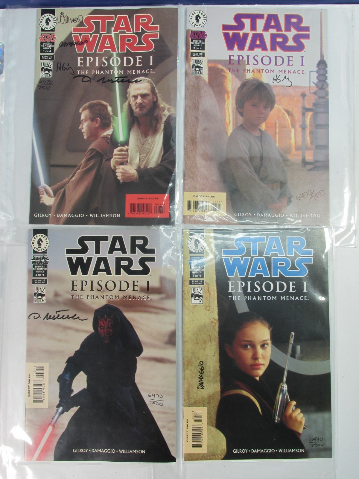STAR WARS episode 1 phantom menace set DARK HORSE COMICS dynamic forces SIGNED
