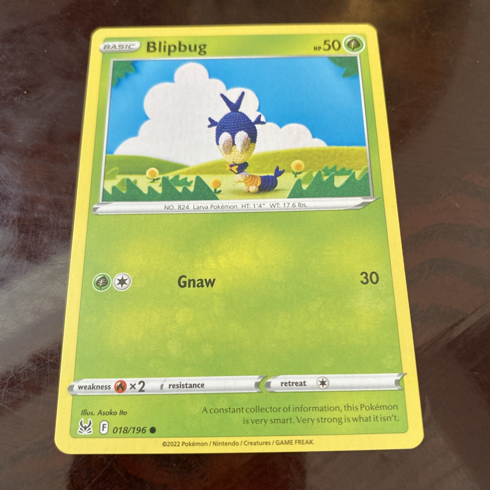 Blipbug 018/196 Arte all'uncinetto Origine Perduta Spada Scudo Carta Pokemon TCG REGULAR