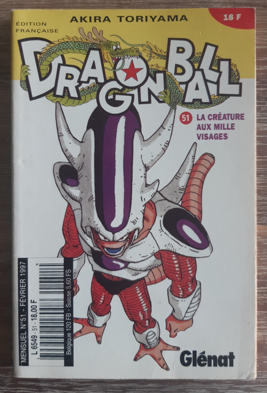 Manga Dragon Ball 51 Kiosque LA CREATURE AUX MILLE VISAGES - Glénat Février 1997