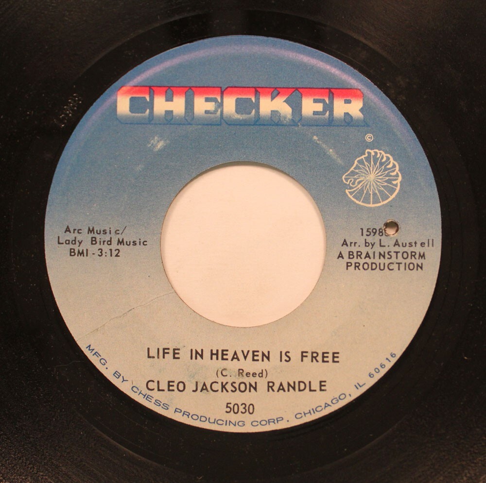 Celeo JACKSON Randle - 45 - Life IN Heaven Is Free / No One Cares For Me VG