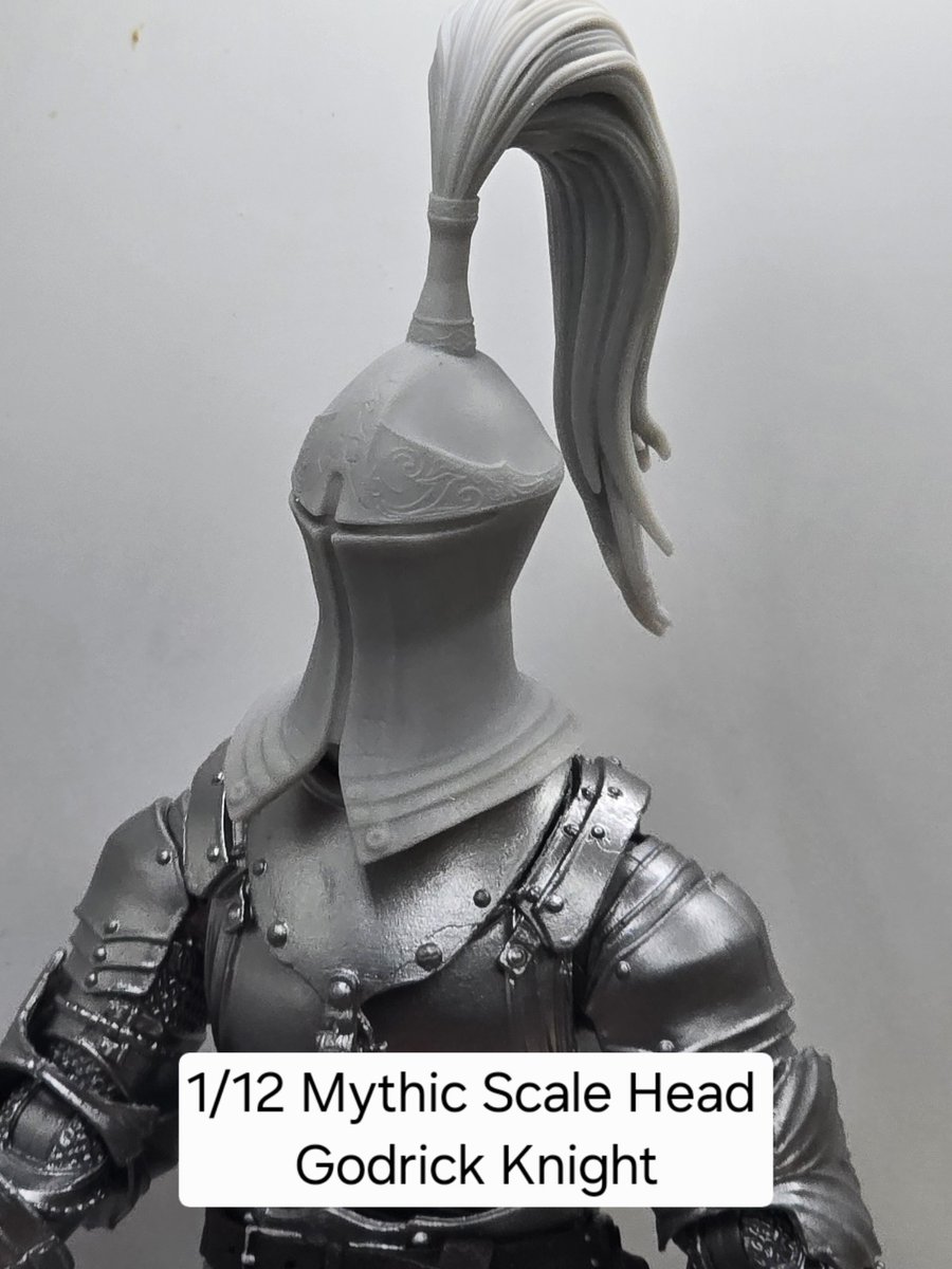 Testa di GODRICK KNIGHT stampata in 3d scala 1.0 per legioni mitiche personaggio 1/12 