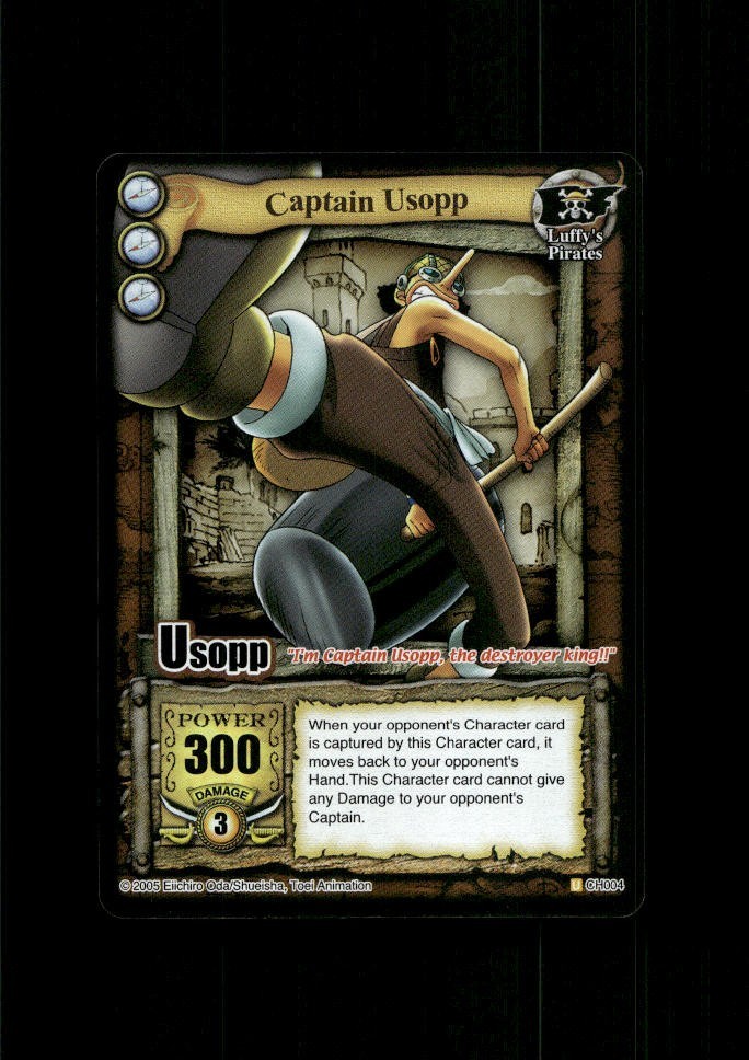 2005 Shonen Jump’s One Piece CCG Captain Usopp Holo Foil Card #CH004 Near Mint