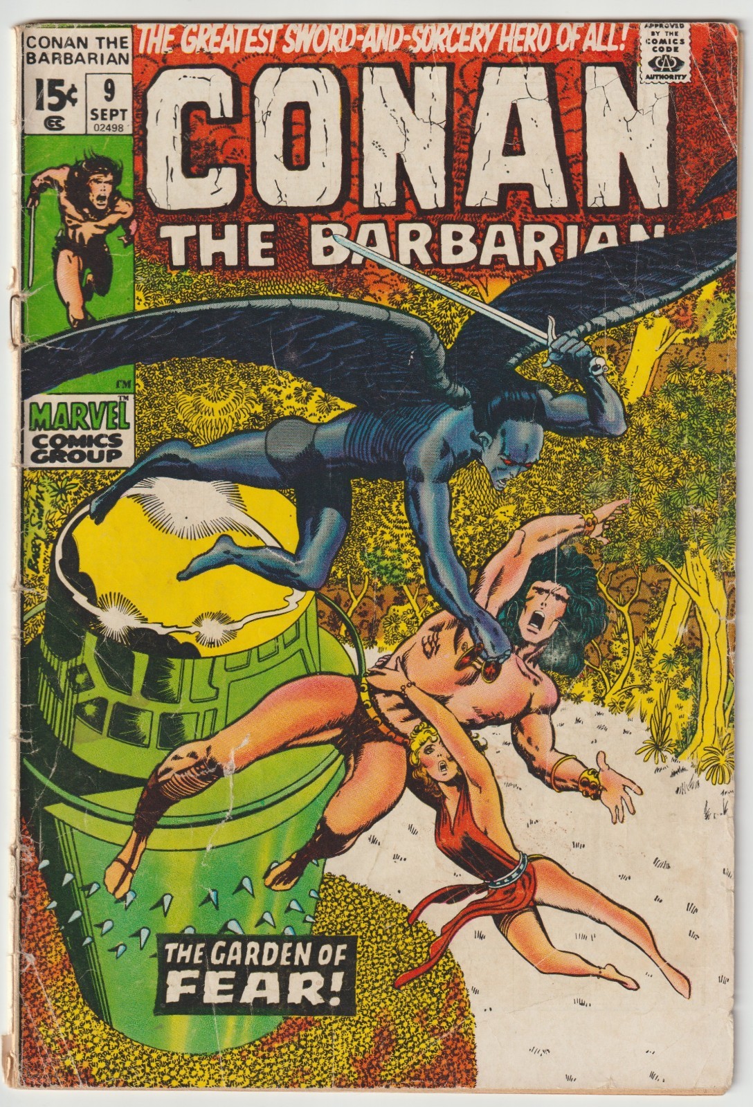 Conan The Barbarian #9 (1971) ""Garden of Fear!" Windsor-Smith Cover/Art  FR/GD