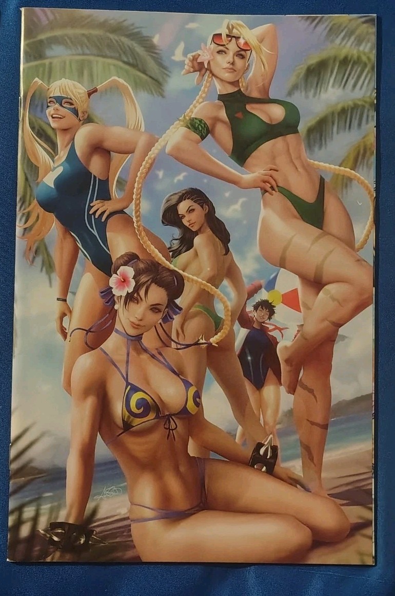Costume da bagno Street Fighter 2023 Special Ariel Diaz NYCC Exclusive Ltd 500 quasi nuovo