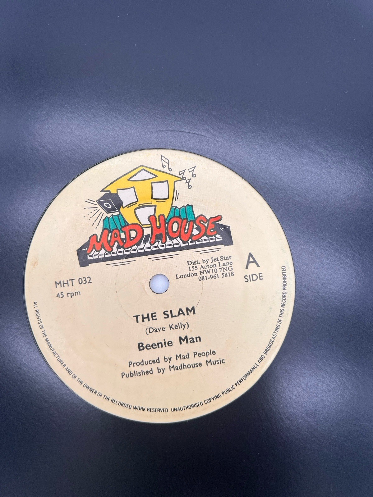 Beenie Man The Slam Vinyl 12" Single Record Mad House VG+/VG+