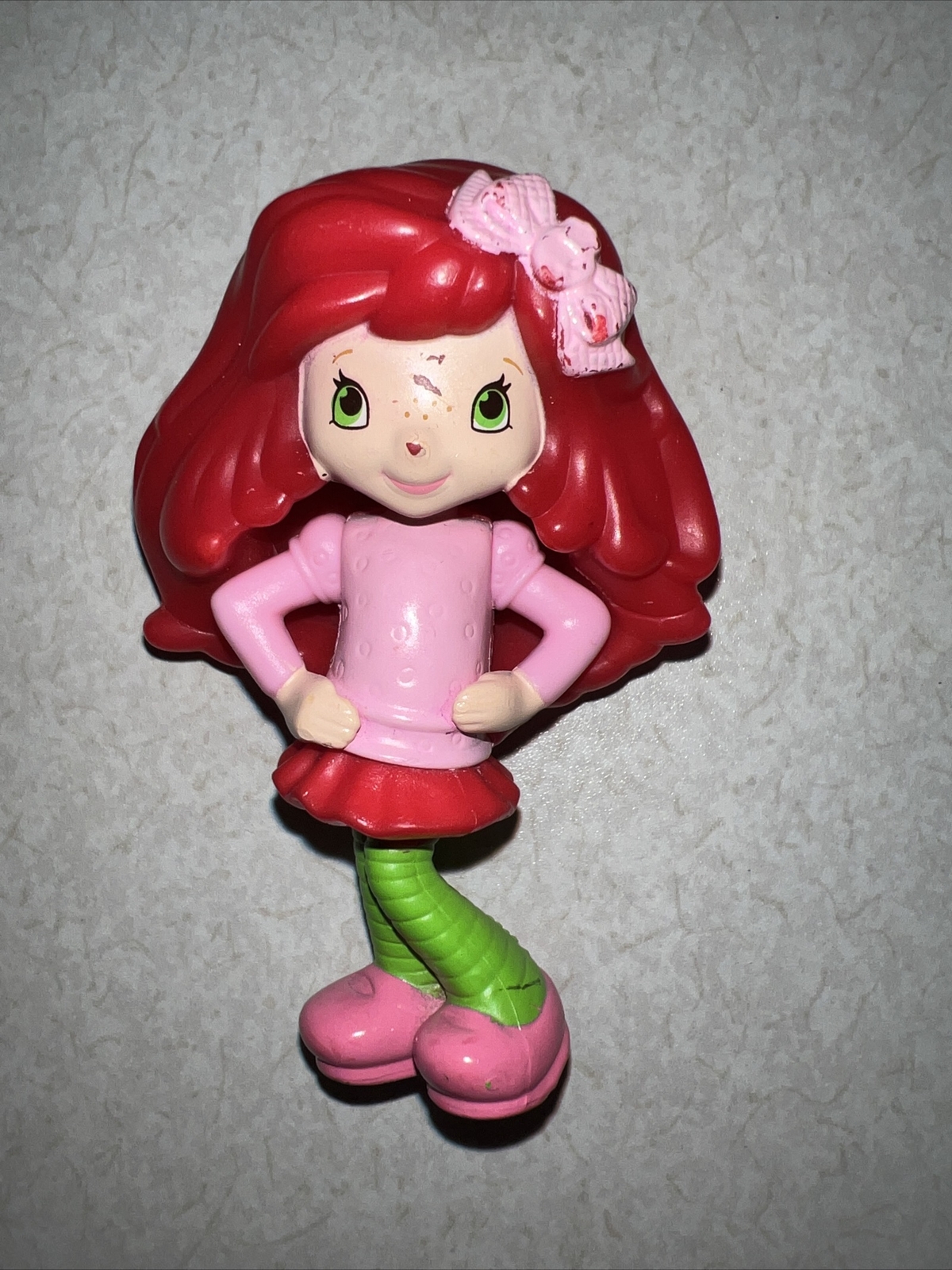 Modellino giocattolo Strawberry 3" McDonald's #5 2010 fragola shortcake usato!