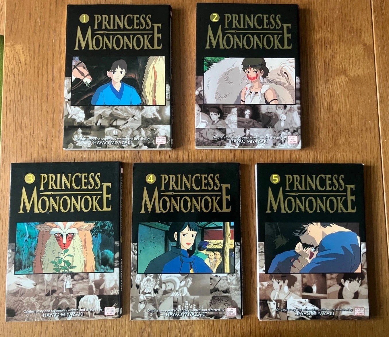 princess mononoke film comic vol 1-5 english mint condition