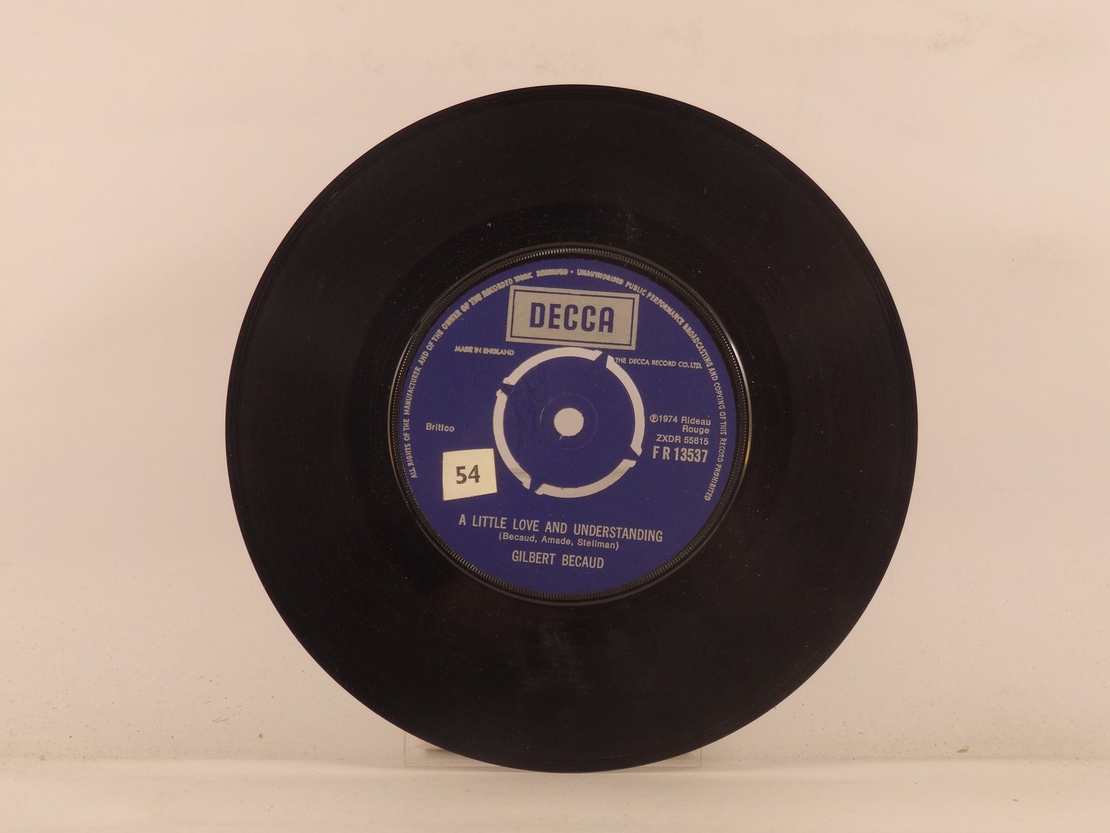 BECAUD,GILBERT LITTLE LOVE & UNDERSTANDING (3) (137) 7" DECCA