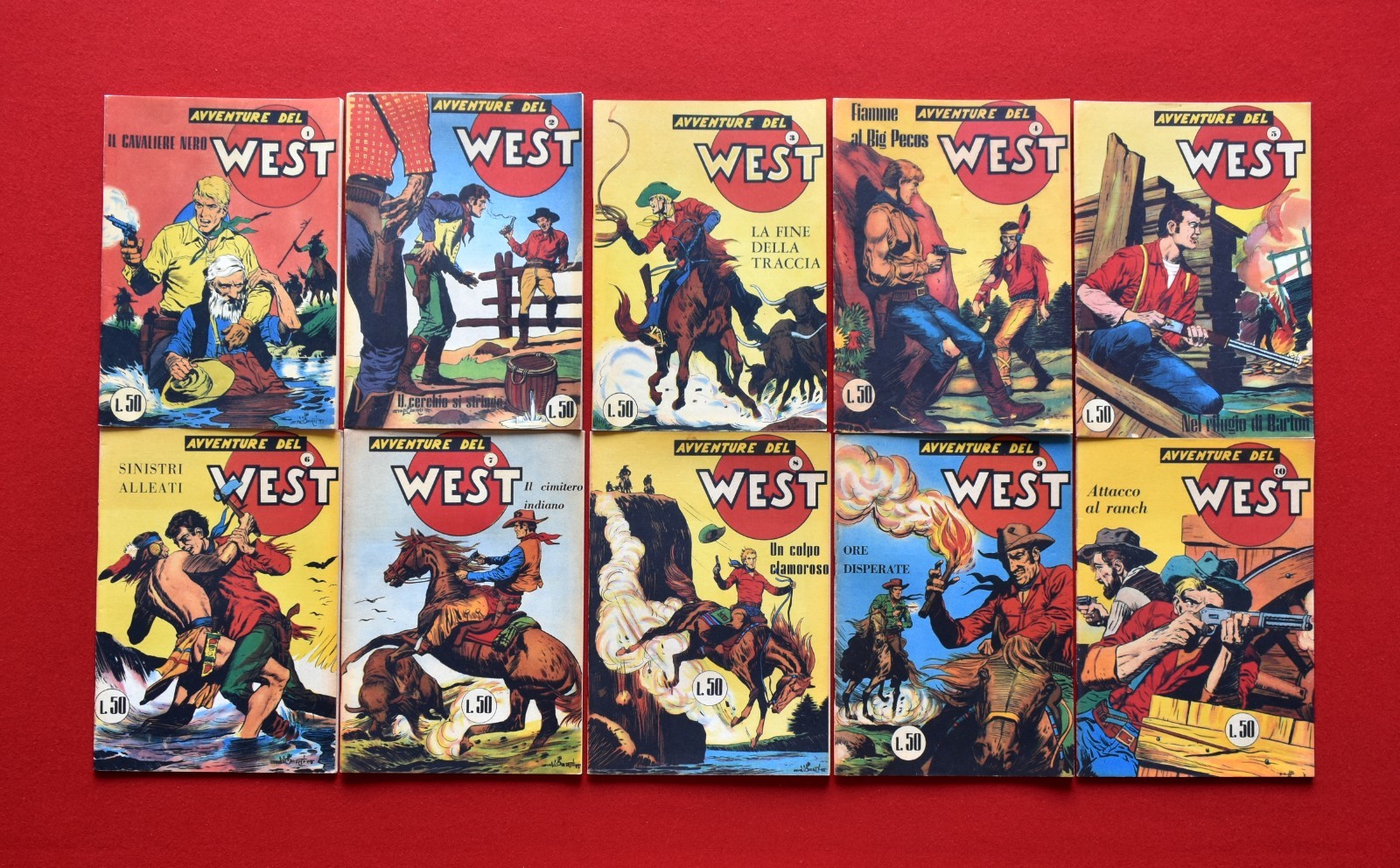 AVVENTURE DEL WEST  7^ SERIE 1/18 (APACHE) COMPLETA  Ed. AUDACE  ANASTATICA  (D)