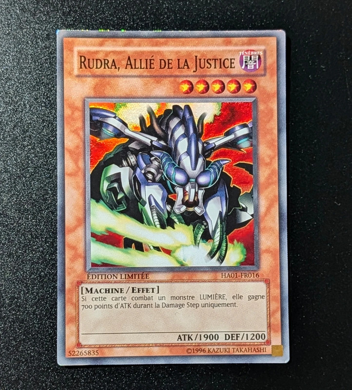 Carte Yu-Gi-Oh Rudra Allié de la justice HA01-FR016 Français
