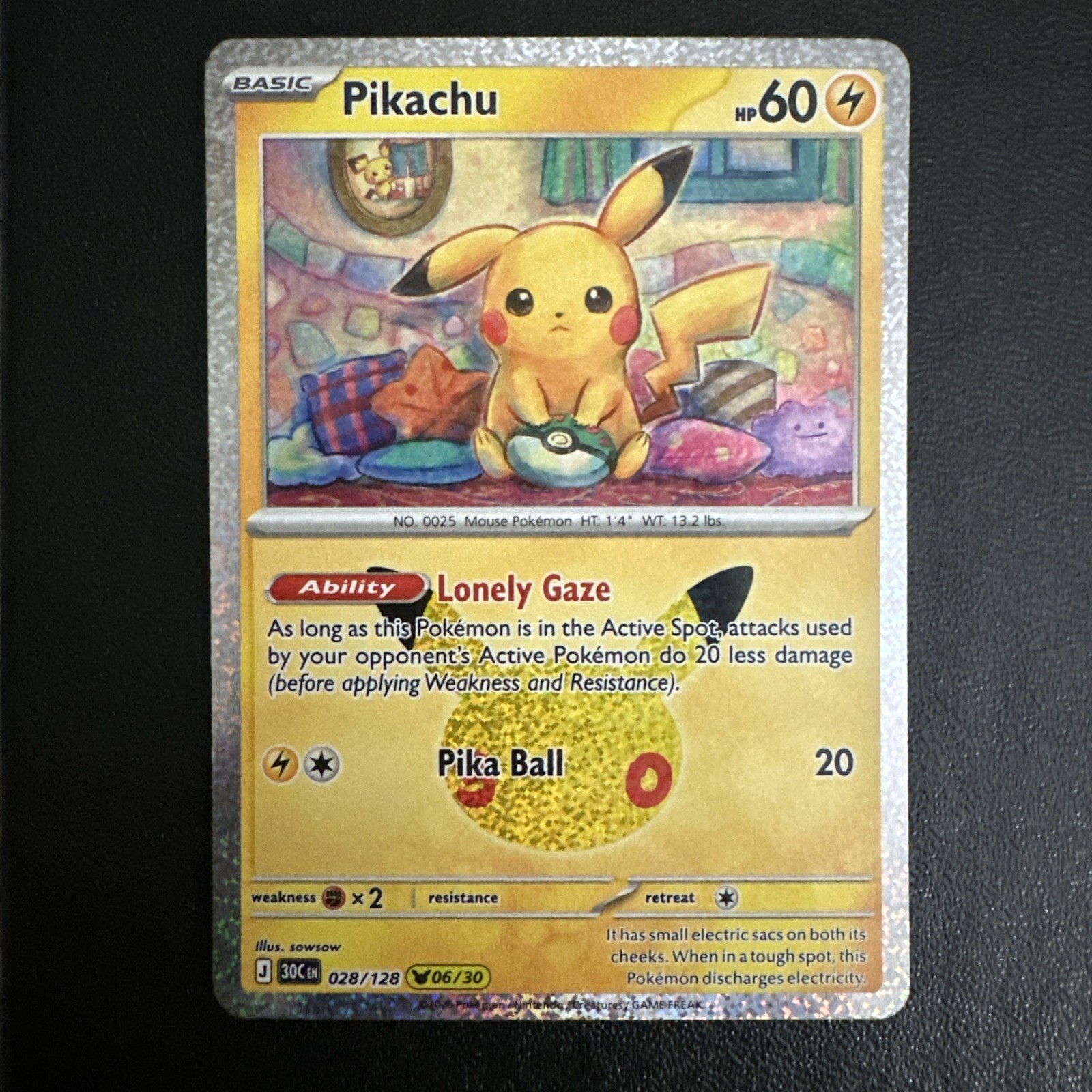 Pikachu Holofoil [30C-028/128] quasi nuovo