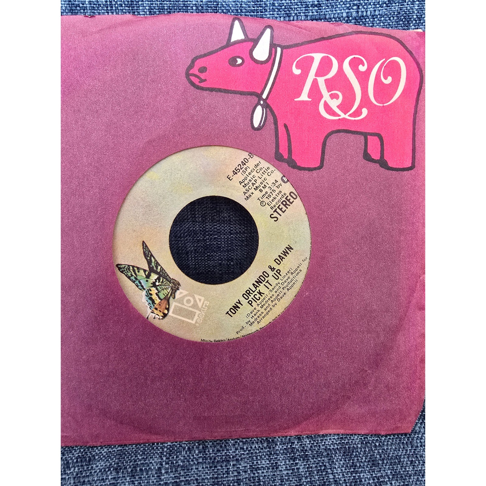 Tony Orlando & Dawn He Don't Love You Like I Love You 7" Vinyl45RPM 1975 E-45240