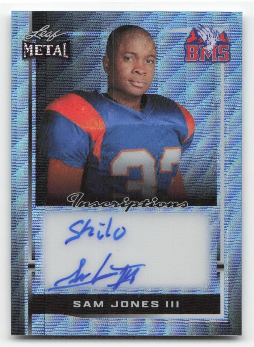 Leaf Blue Mountain State I-SJ1 Sam Jones III Blue Inscription Autograph 1/1 Made