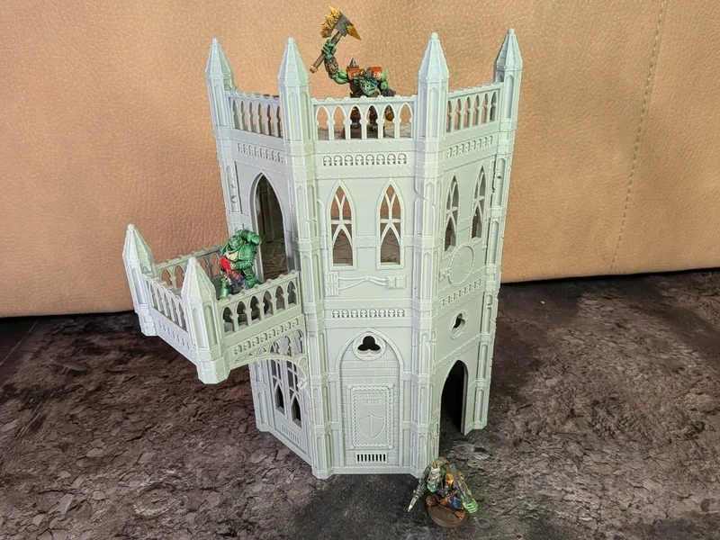 Décor Tour Saint Anne 2 étages Wargame terrain 28/32mm