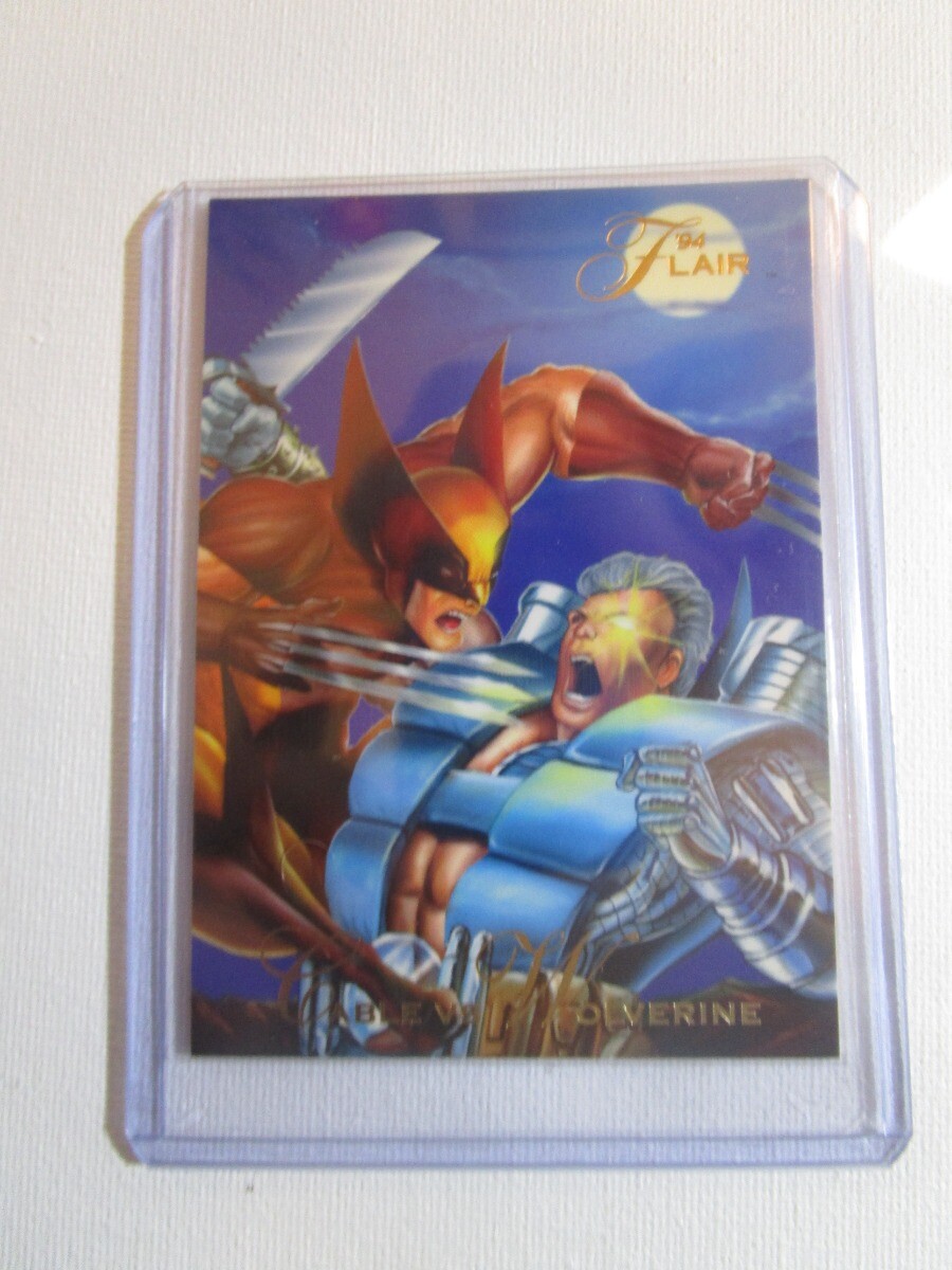 1994 Marvel Fleer Flair "Base Trading Card" #74 CABLE VS. WOLVERINE