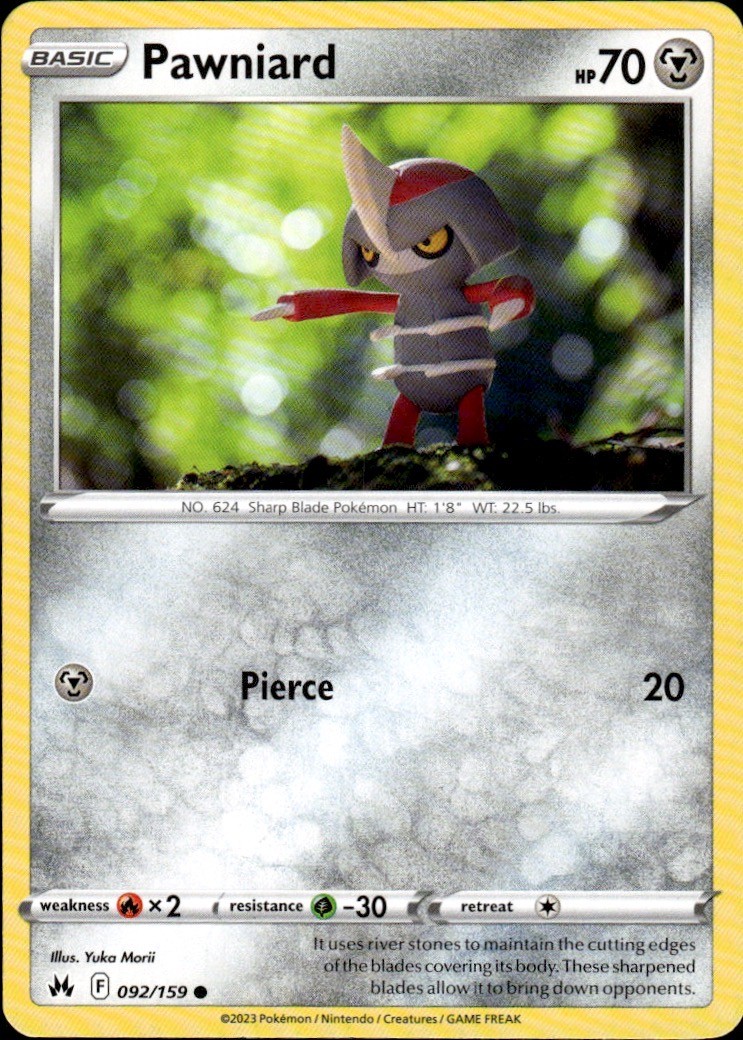 Pawniard 092/159 Corona Zenith C quasi nuovo Yuka Morii Pokemon