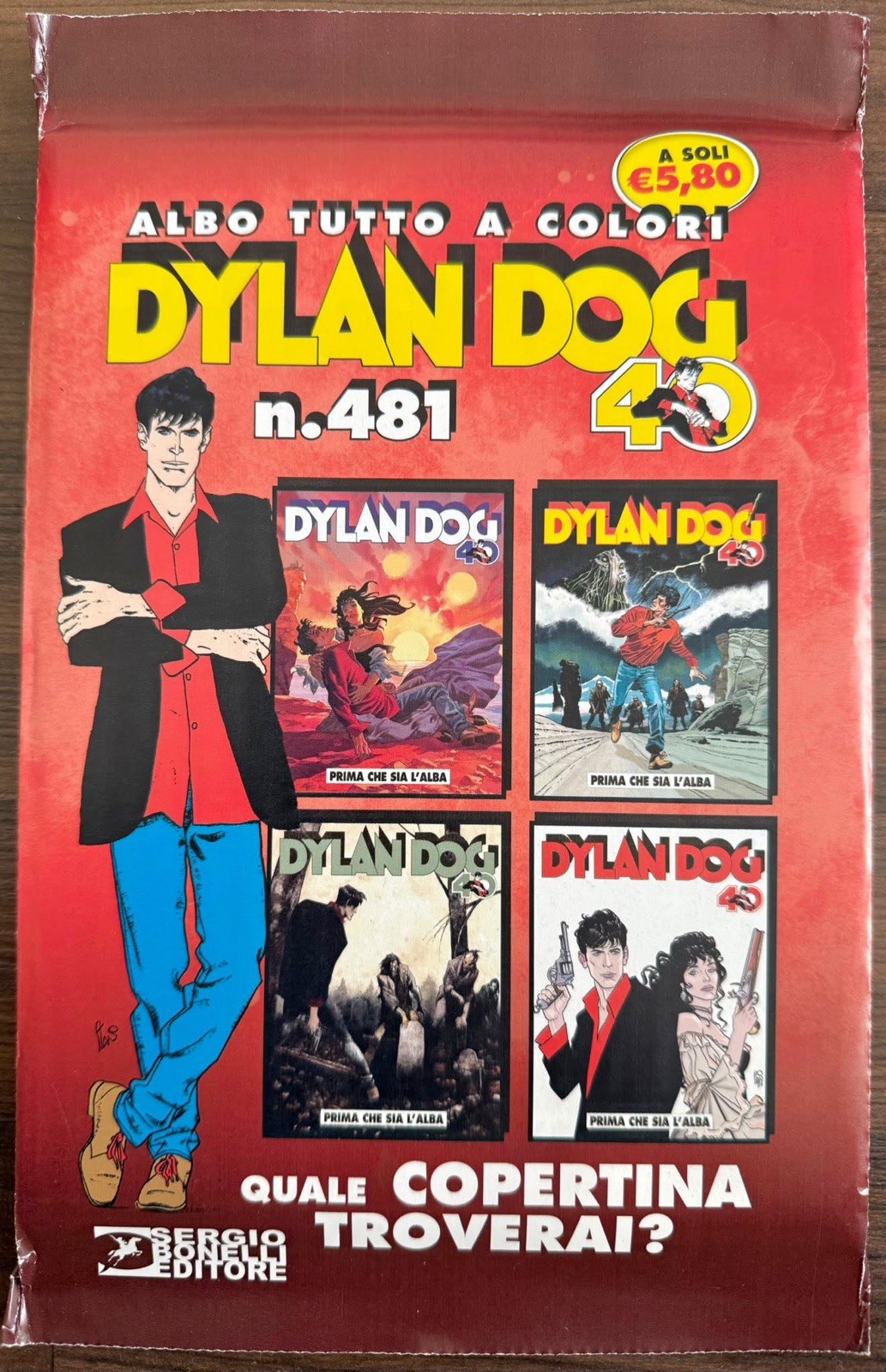 Dylan Dog n. 481 Prima che sia l'alba - Albo 40 anni a colori Variant Bonelli