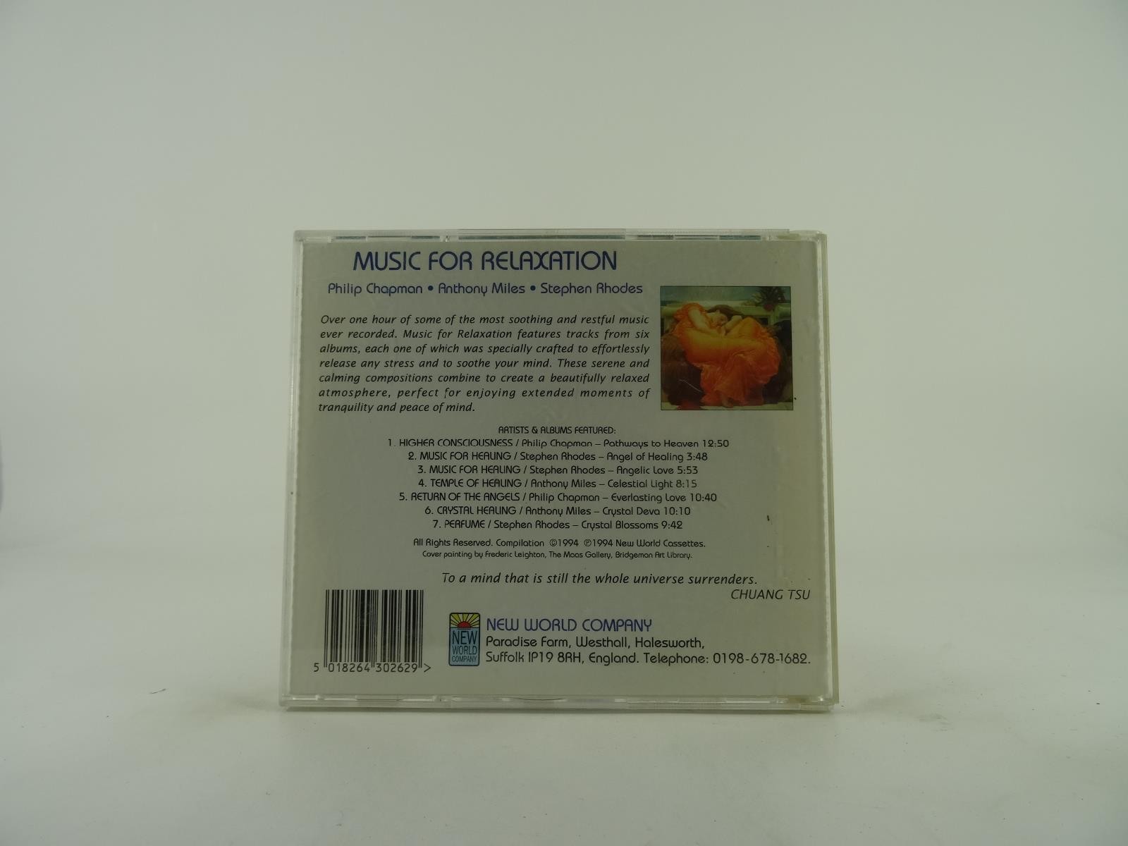 VARIOUS ARTISTS MUSIC FOR RELAXATION (231) 7 Track CD Album including Picture Sl