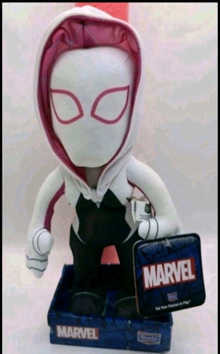 Modellino peluche Marvel Ghost Spider-Gwen 10" creature sbiancanti