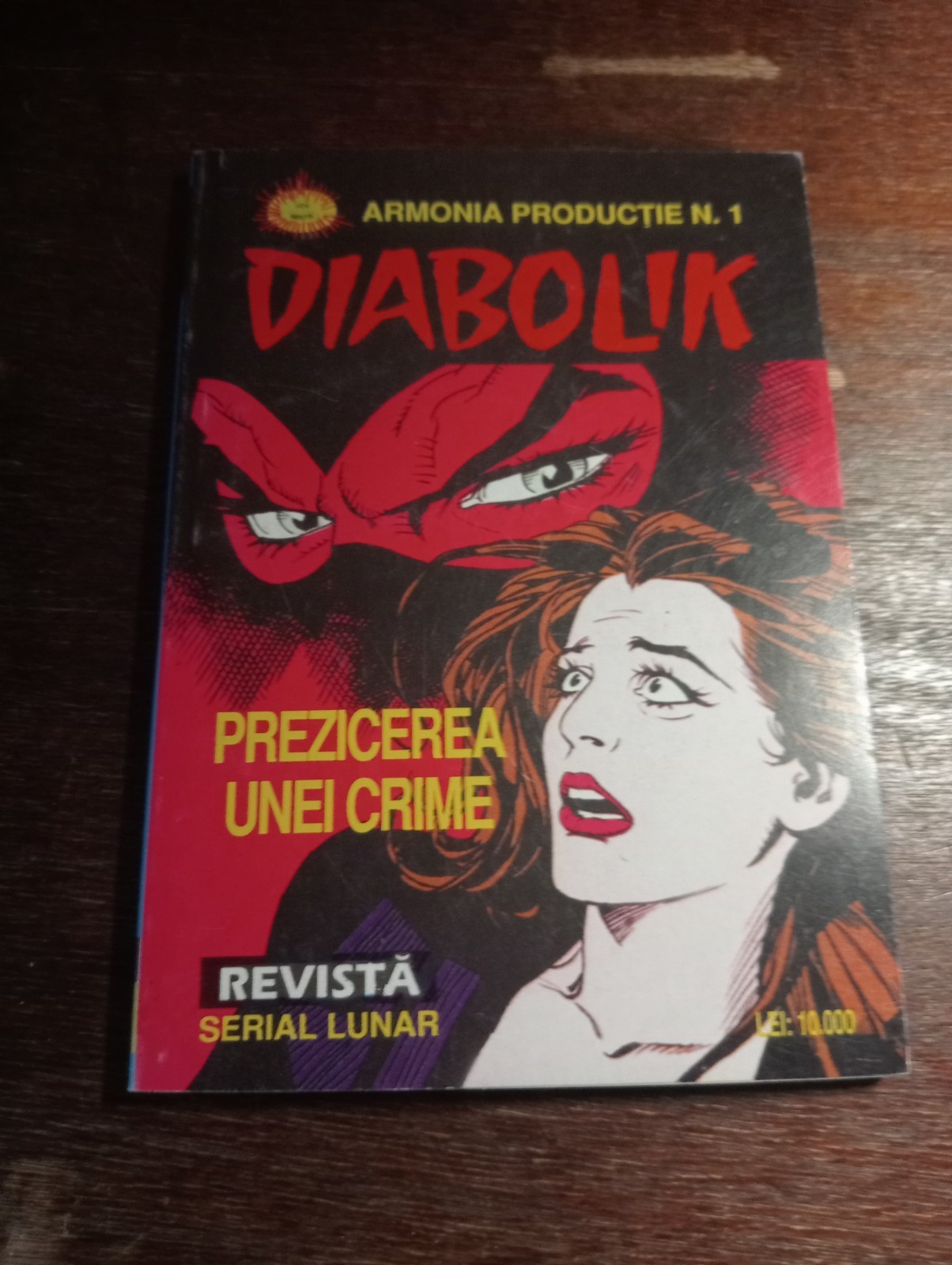 DIABOLIK n 1 EDIZIONE RUMENA PREZICEREA UNEI CRIME ARMONIA PRODUCTE OTTIMO