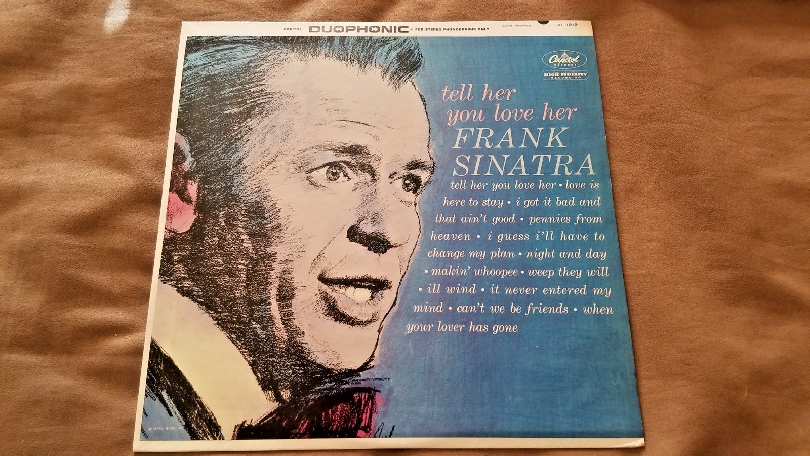 Frank Sinatra “TELL HER YOU LOVE HER” 1968 Capitol "Duophonic" LP- T1919  EX