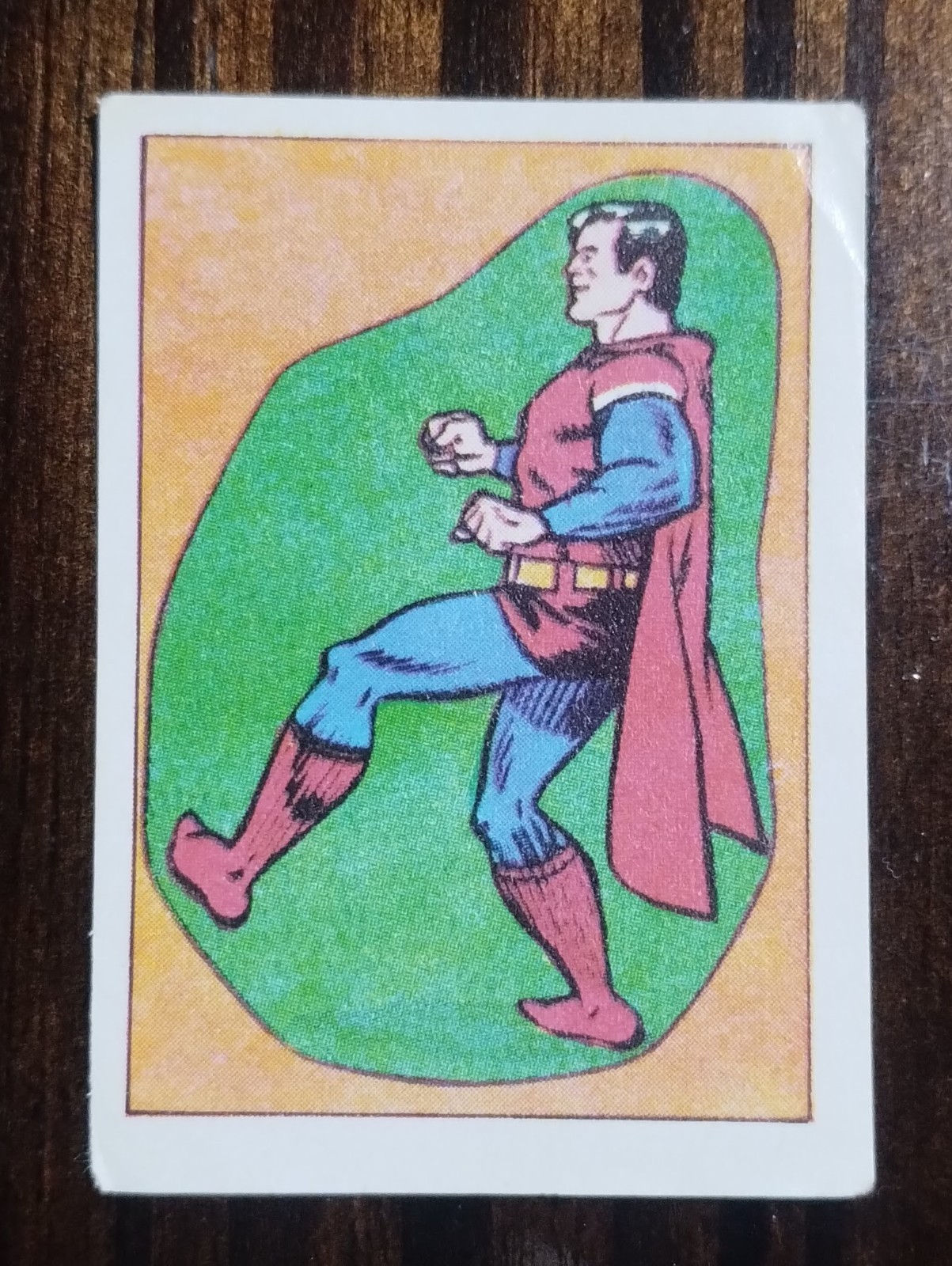 1975 SUPERMAN DC Card Argentina Figuritas Canchita #9V Vintage Rare