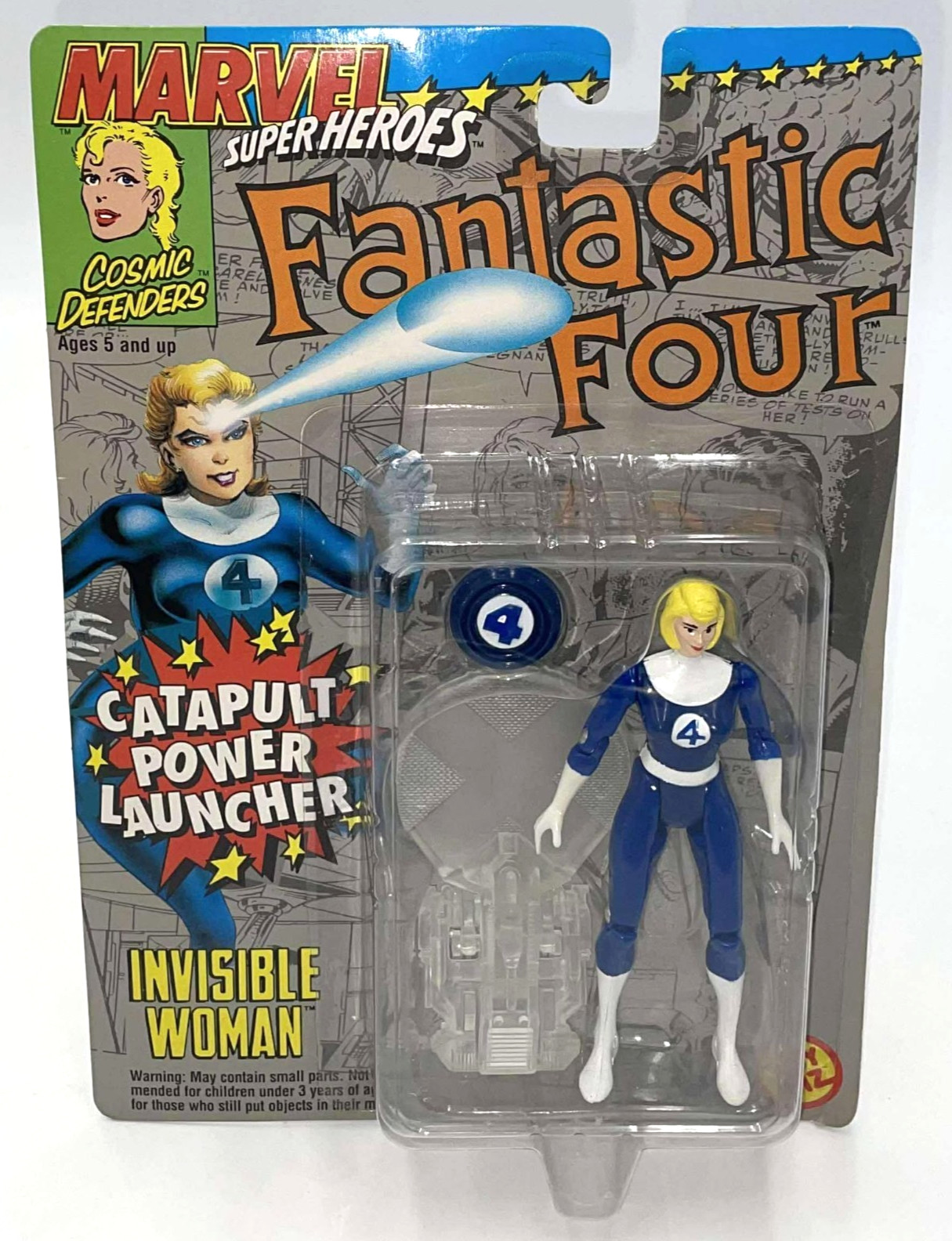 Vintage 1992 Toy Biz Marvel Fantastic Four INVISIBLE WOMAN 5" Action Figure MOC