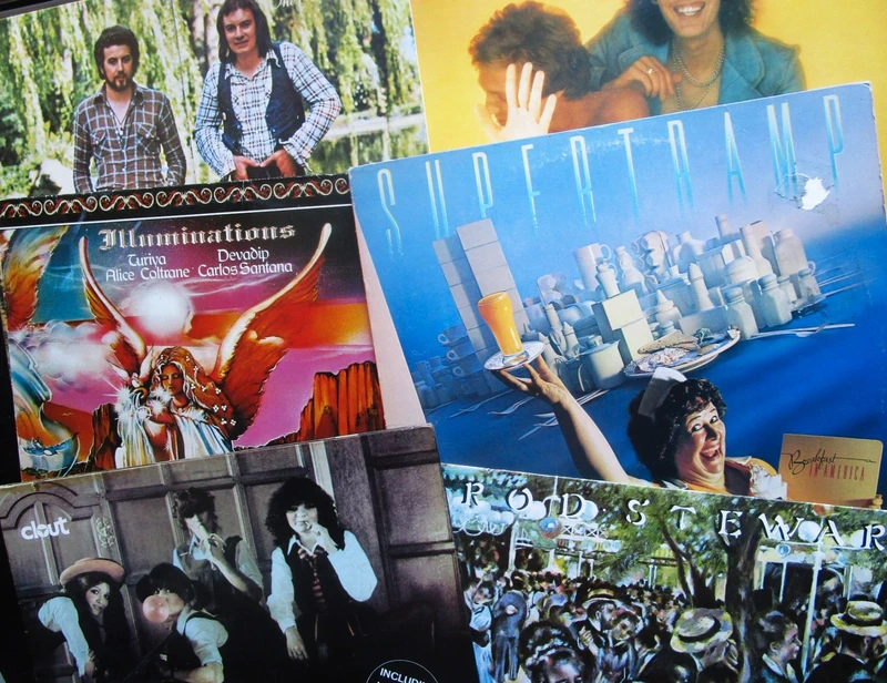6 Vinyles 33t Rock (Vendu en Lot) Supertramp, Rod Stewart, Clout, Santana