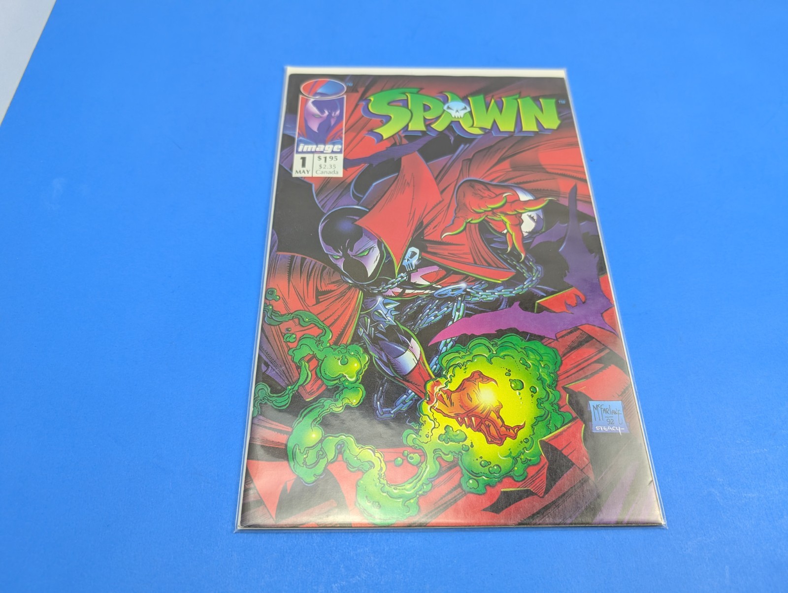 1992 IMAGE COMICS SPAWN #1 TODD MCFARLANE Poster Intact Key Issue