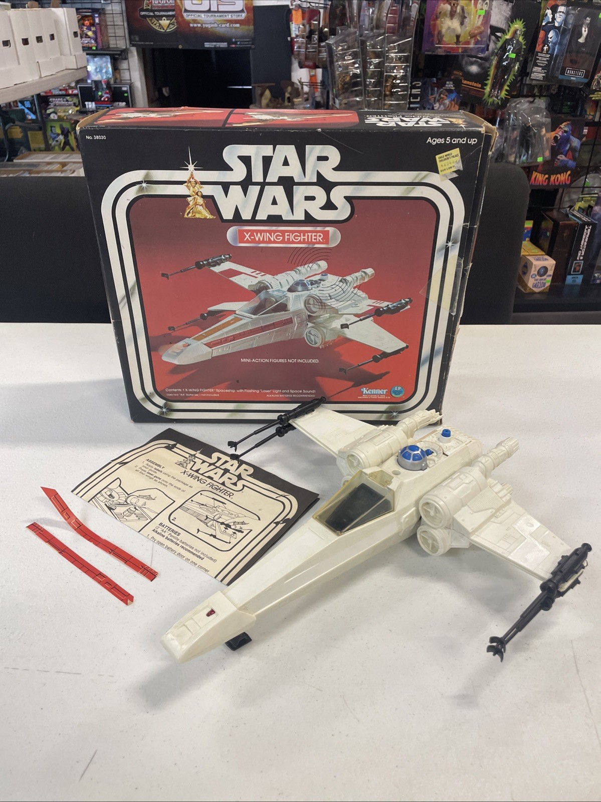 X-Wing Fighter 1978 con scatola e istruzioni veicolo Star Wars Kenner *LEGGI DESC*