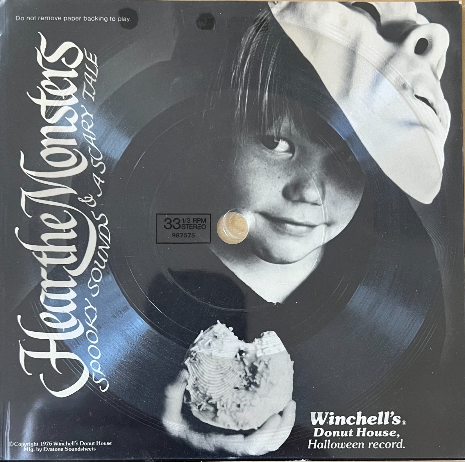 VG++ "Hear the Monsters: Spooky Sounds & Scary Tale" EP 1976 Winchell's Promo