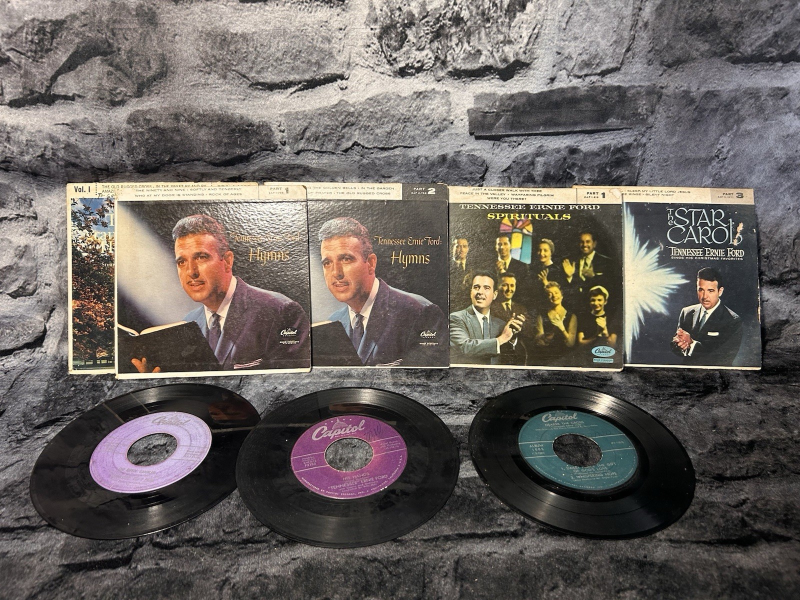 1950’s Tennessee Ernie Ford 7pc Vinyl Record Lot 