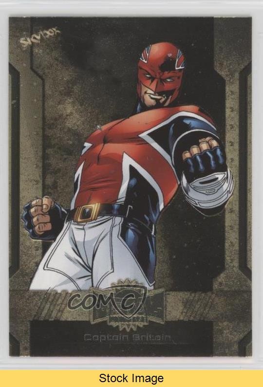 2024 Skybox Marvel Metal Universe Avengers Gold FX Captain Britain #179 READ 4et