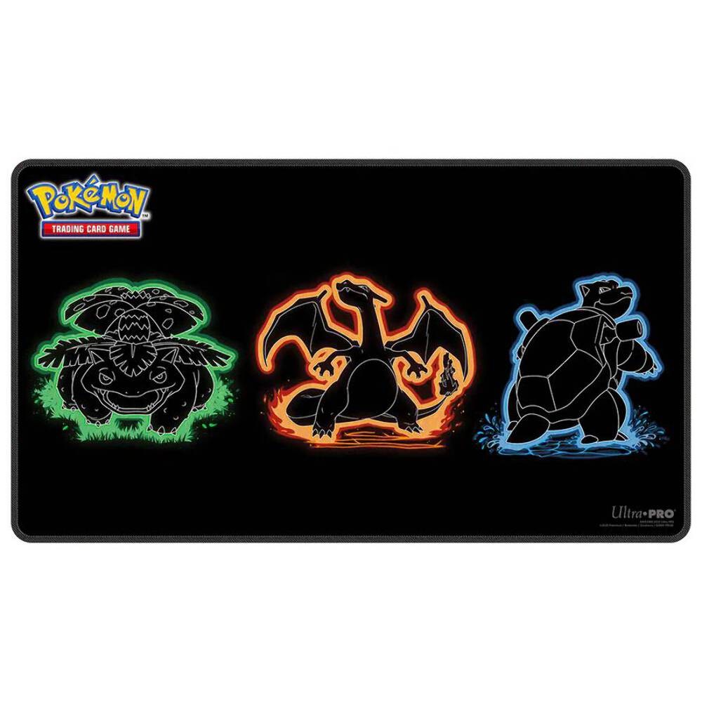 Ultra Pro Neon Kanto Pokémon TCG Tappetino Foil Venusaur Charizard Blastoise